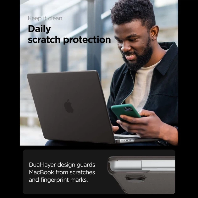 Чехол Spigen AirSkin для MacBook Pro 14 M1-M5 Pro/M5 Pro Max 2021-2026 Black (ACS11529) - изображение 10