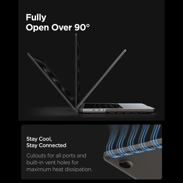 Etui Spigen AirSkin do MacBook Pro 16 Pro/M5 Pro Max 2021-2026 Black (8800337246605) - obraz 8