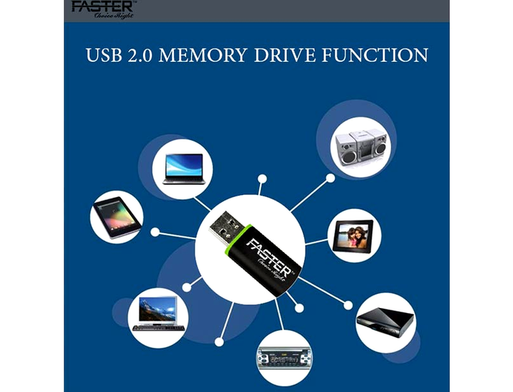 Флеш-накопитель 256 GB USB 2.0 черный FASTER уценка вскрытая упаковка - изображение 5