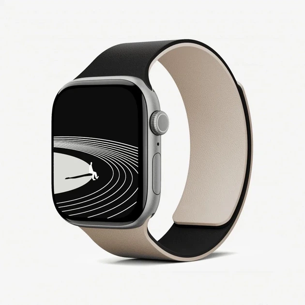 Ремінець Moft Snap Duo для Apple Watch Ultra 3/2/1 49 mm | Series 11/10 46 mm | Series 9/8/7/6/5/4/SE 45 mm | 44 mm White/Black (MD025-1-46-JTBKBHWT) - зображення 2