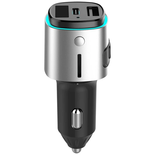 Ładowarka samochodowa z nadajnikiem FM Bluetooth 4smarts Media&Assist 2 Silver (4250774956669) - obraz 3