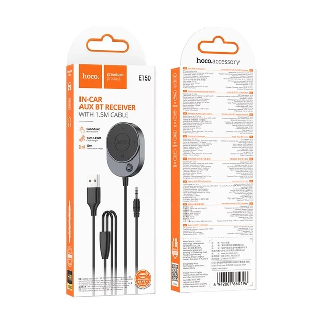 Bluetooth-приемник Hoco E150 Grey (6942007664196) - изображение 8