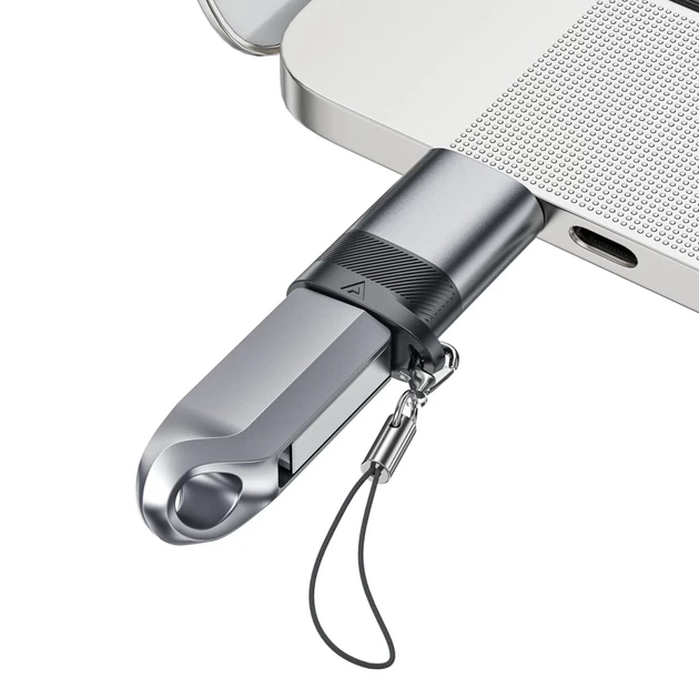 Адаптер Acefast J8 USB-C на USB-A Grey (6974316284697) - Фото 4 Адаптер Acefast J8 USB-C на USB-A Grey (6974316284697) - изображение 4
