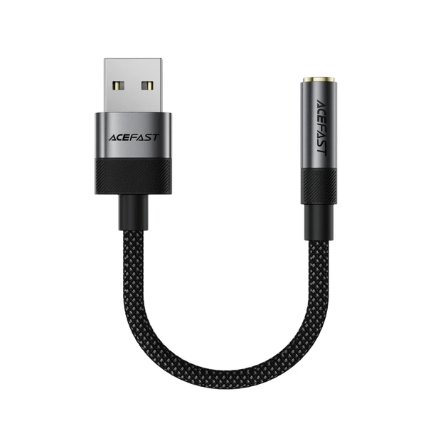 Адаптер Acefast J13 USB-A на mini jack 3.5 mm Black (6974316285298) - Фото 2 Адаптер Acefast J13 USB-A на mini jack 3.5 mm Black (6974316285298) - изображение 2