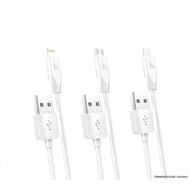 Кабель Hoco X1 USB-A to Lightning 2.1A 2m White (6957531032014) - зображення 2