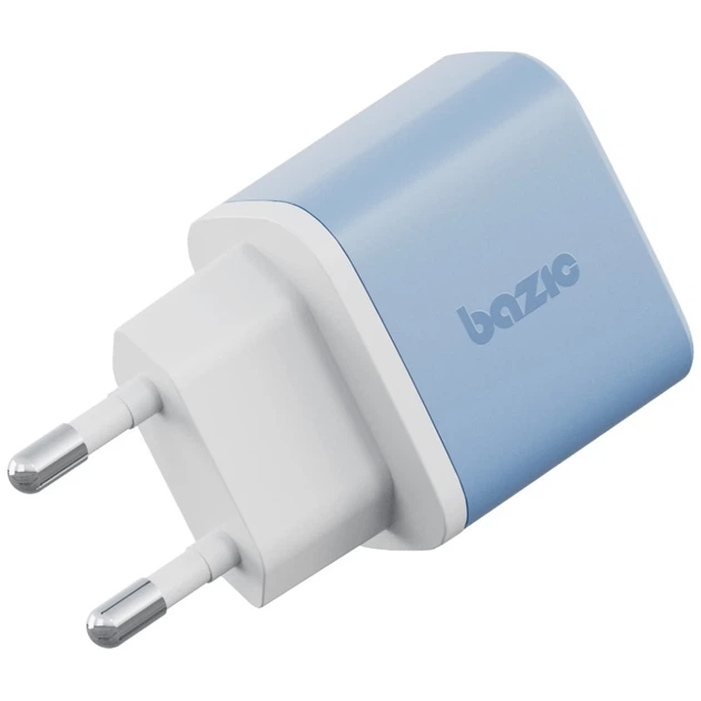 Ładowarka sieciowa Energea Bazic GoPort Velox Kit USB-C/USB-A GaN 35W z kablem Blue (8885020102550) - obraz 3