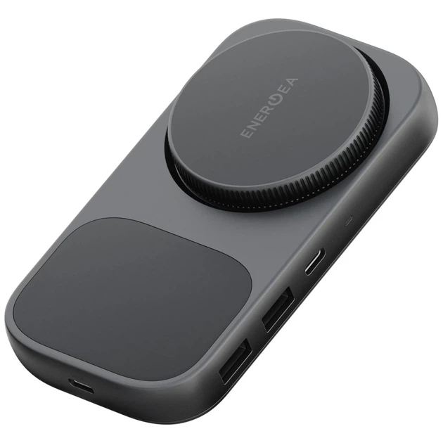 Док-станція Energea WiDock Plus 7в1 USB-C 3.1 з Qi2 Gunmetal (WIDOCK-PLU71-GUN) - зображення 2