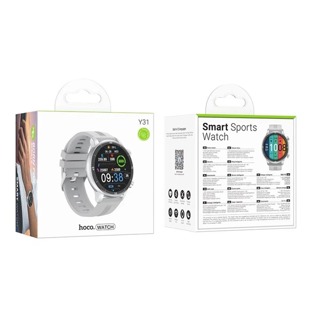 Смарт-годинник Hoco Y31 1.46" TFT IP67 Silver (6942007654104) - зображення 5