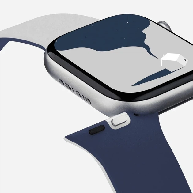 Ремінець Moft Snap Duo для Apple Watch Ultra 3/2/1 49 mm | Series 11/10 46 mm | Series 9/8/7/6/5/4/SE 45 mm | 44 mm Navy/Grey (MD025-1-46-NYBUMCGY) - зображення 3
