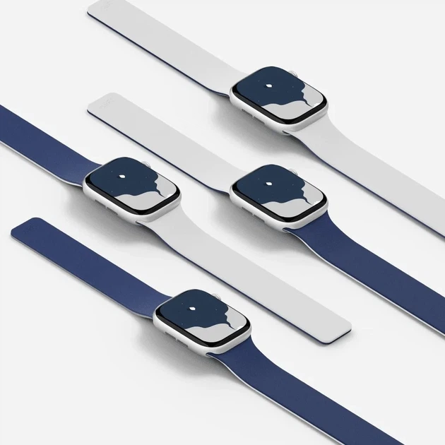 Ремінець Moft Snap Duo для Apple Watch Ultra 3/2/1 49 mm | Series 11/10 46 mm | Series 9/8/7/6/5/4/SE 45 mm | 44 mm Navy/Grey (MD025-1-46-NYBUMCGY) - зображення 4