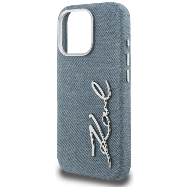 Чехол Karl Lagerfeld FW Jeans Signature Logo для iPhone 16 Pro Max Blue (KLHCP16XPJFMSVB) - изображение 6