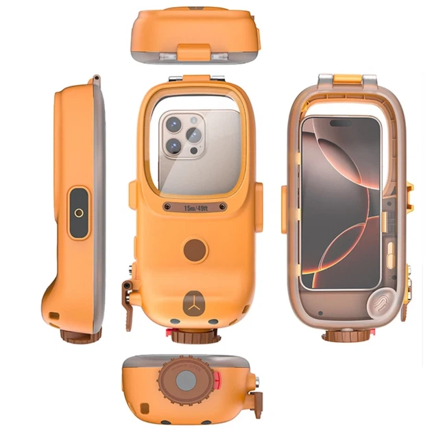 Водонепроникний чохол 4smarts Shark Universal 15m Orange (541606) - Фото 2 Водонепроникний чохол 4smarts Shark Universal 15m Orange (541606) - зображення 2