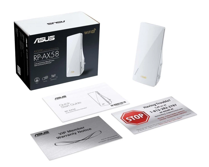 Повторювач/розширювач WiFi сигналу Asus (RP-AX58) - Фото 2 Повторювач/розширювач WiFi сигналу Asus (RP-AX58) - зображення 2