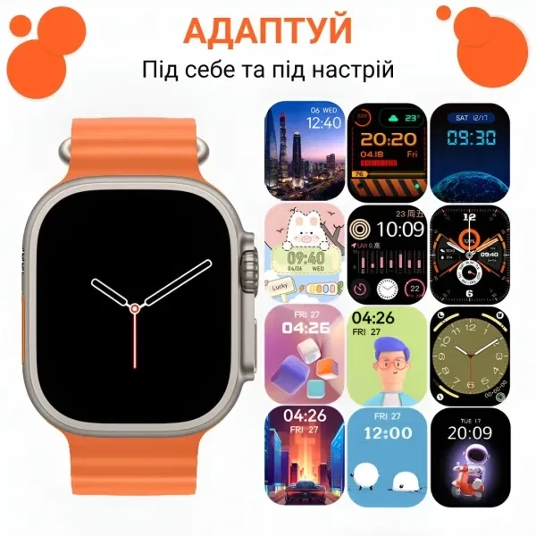 Смарт-часы с дисплеем 2.2 дюйма функцией звонка для здоровья и активности оранжевый PS-3324 - Фото 5 Смарт-часы с дисплеем 2.2 дюйма функцией звонка для здоровья и активности оранжевый PS-3324 - изображение 5