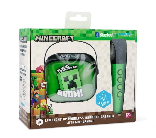 Мікрофон з динаміком Bluetooth OTL Technologies Minecraft 5W Зелений - изображение 7