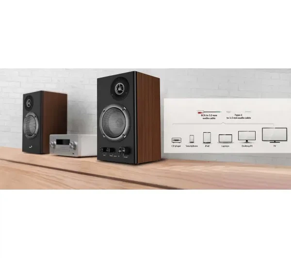 Динаміки Genius SP-HF1200B Коричнево-Чорний - Фото 7 Динаміки Genius SP-HF1200B Коричнево-Чорний - изображение 7