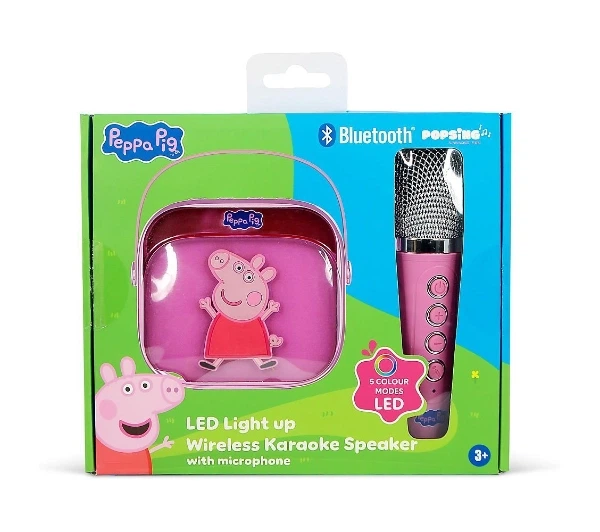 Мікрофон з динаміком Bluetooth OTL Technologies Peppa Pig 5W Рожевий - Фото 7 Мікрофон з динаміком Bluetooth OTL Technologies Peppa Pig 5W Рожевий - изображение 7