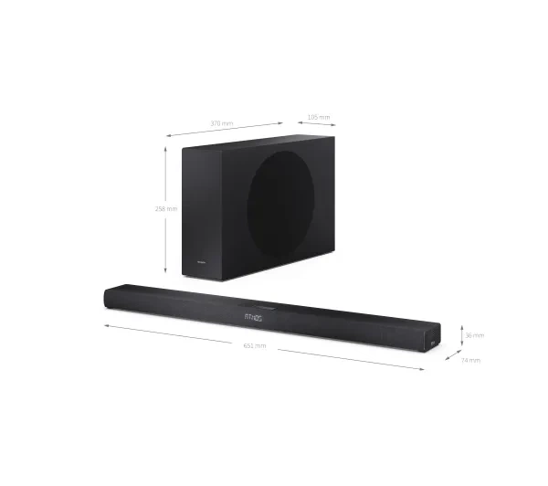 Аудіосистема Sharp HT-SBW320 2.1 Bluetooth Dolby Atmos - Фото 2 Аудіосистема Sharp HT-SBW320 2.1 Bluetooth Dolby Atmos - изображение 2