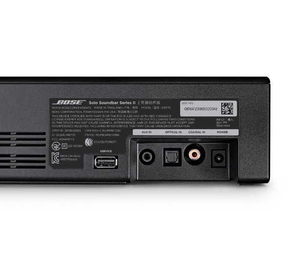 Саундбар Bose Solo 2 Bluetooth Чорна - Фото 4 Саундбар Bose Solo 2 Bluetooth Чорна - изображение 4