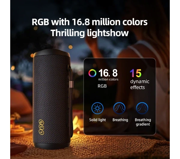 Bluetooth динамік QCY SP7 40W Чорний - Фото 3 Bluetooth динамік QCY SP7 40W Чорний - изображение 3