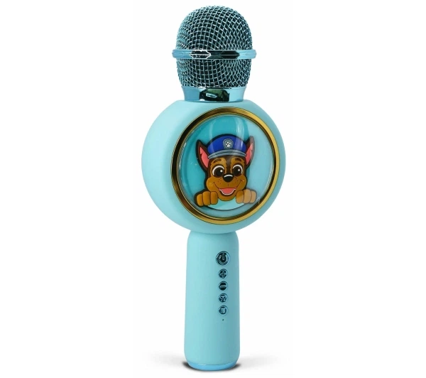 Мікрофон з динаміком Bluetooth OTL Technologies PAW Patrol Chase PopSing LED підсвічування бездротове караоке 5W Морський - Фото 4 Мікрофон з динаміком Bluetooth OTL Technologies PAW Patrol Chase PopSing LED підсвічування бездротове караоке 5W Морський - изображение 4