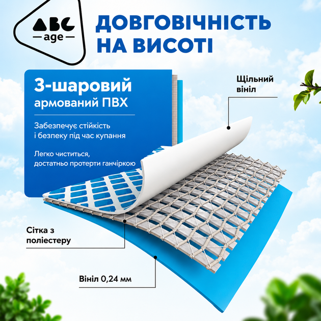 Надувной бассейн Intex 305×183×56 см, объём 1020 л, для детей и взрослых, для дачи, сада, двора, прочный трёхслойный ПВХ, быстрая установка, летний бассейн для отдыха - изображение 6