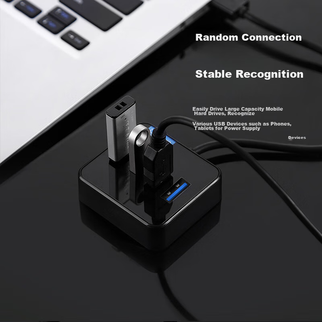 Хаб Lenovo USB 3.0 док-конвертер на 4 входи універсальний - зображення 5