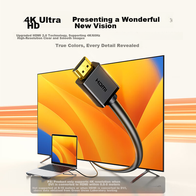 Переходник Ugreen HD106 HDMI - DVI двунаправленный 15 м (10166) - изображение 6