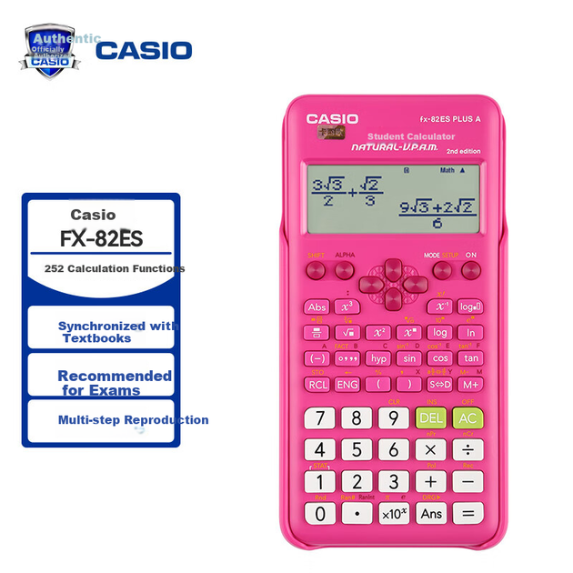 Калькулятор Casio FX-82ES PLUS A-2 научный для экзаменов/учебы, красный - Фото 4 Калькулятор Casio FX-82ES PLUS A-2 научный для экзаменов/учебы, красный - изображение 4