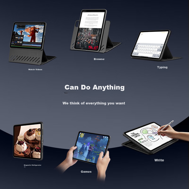 Чохол ESR для Apple iPad Pro 11 дюймів 2024/2025 магнітний знімний, чорний - зображення 6