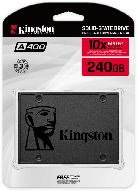 SSD диск Kingston SSDNow A400 240GB 2.5" SATAIII 3D TLC (SA400S37/240G) - зображення 4