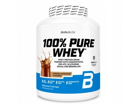 Протеин BioTech USA 100% PURE WHEY 2кг Вкус Карамельный Капучино - Фото 1 Протеин BioTech USA 100% PURE WHEY 2кг Вкус Карамельный Капучино - изображение 1