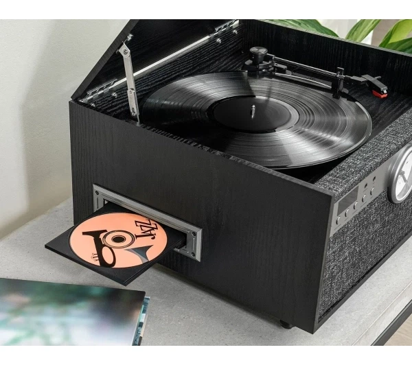 Програвач вінілових дисків Victrola Century Signature+ 6-в-1 VTA-830SB-BLK-INT Мануальний Привід на ремені Bluetooth CD Касета Чорний - изображение 5