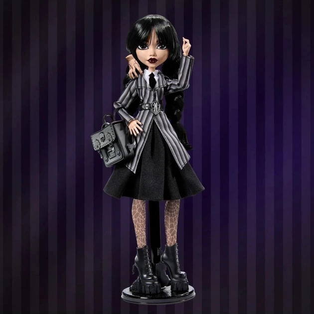 Кукла коллекционная Monster High X Wednesday Addams Венздей в школьной форме HXJ04 Монстер Хай - изображение 8
