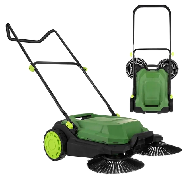 Ручная подметальная машина 68 см 3 щетки для уборки двора 24 л GARDLOV LS-2834 - зображення 7