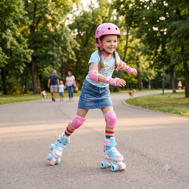 Ролики раздвижные Best Roller 7704-17 S размер 31-34, колёса PU 4,5 см со светом, в сумке, для детей от 6 лет - изображение 5