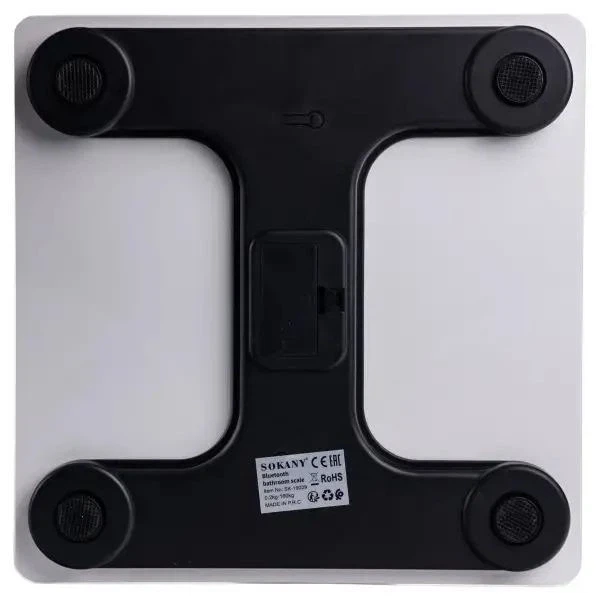 Электронные весы до 180 кг с Bluetooth 26х26 см закаленное стекло Sokany PS-6127 - изображение 5