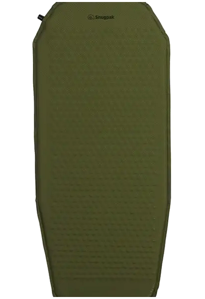 Самонадувающийся туристический матрас 120х51 см 75D Полиэстер для кемпинга Snugpak Оливковый - Фото 1 Самонадувающийся туристический матрас 120х51 см 75D Полиэстер для кемпинга Snugpak Оливковый - изображение 1