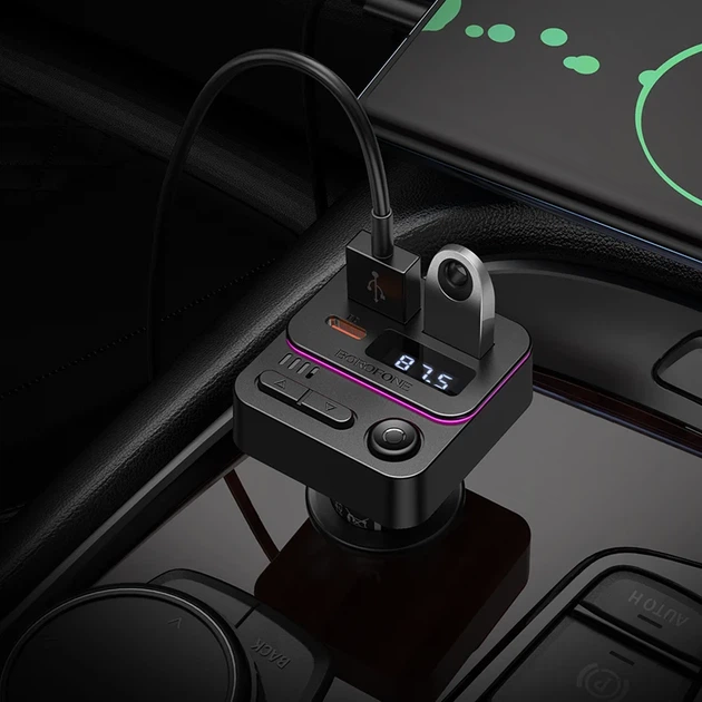 FM-модуль Borofone BC60 35W Bluetooth 5.4 черный - изображение 9