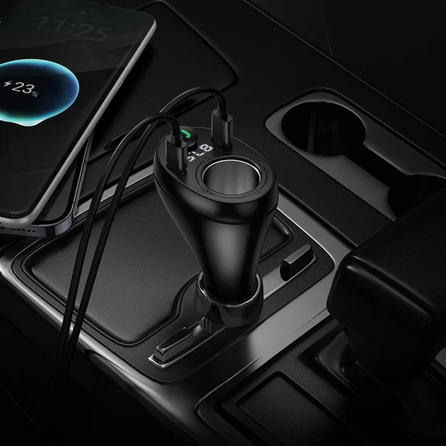 FM-трансмиттер HOCO E88 35W 2xUSB Type-C Черный - изображение 8