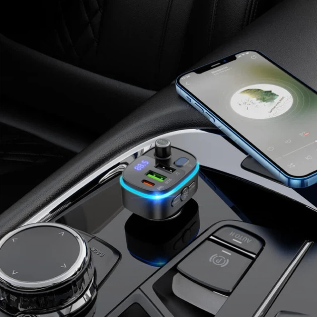 FM-модулятор HOCO E62 Fast PD20W QC3.0 Bluetooth 5.0 20 Вт чорний - зображення 7