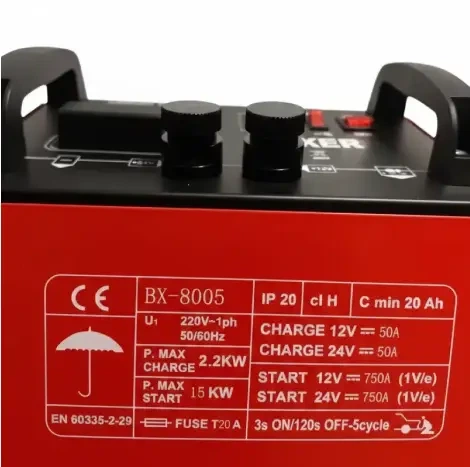 Пуско-зарядний пристрій Boxer BX-8005 12/24 В 750 А для автомобільного акумулятора 60–900 Аг, імпульсний бустер із дисплеєм, автоматичний зарядний блок для запуску двигуна - зображення 3