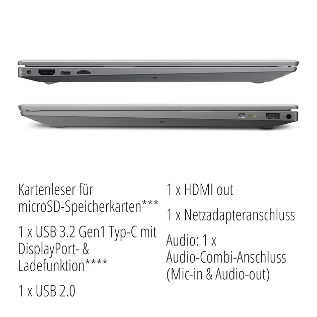 Ноутбук 16,1" Medion (Lenovo Group) E16402 | Intel Core i3-1115G4 | IPS (1920x1080) FullHD | RAM 8 ГБ | SSD 512 ГБ | UHD Graphics | Металевий корпус | Win11 (5295) - изображение 6