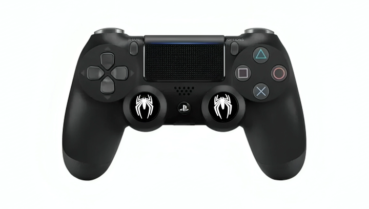 Накладки на Стики 2шт RMC Spider-Man PlayStation 5 4 3 2 1 Xbox Series One 360 Switch 2 Black White - изображение 2