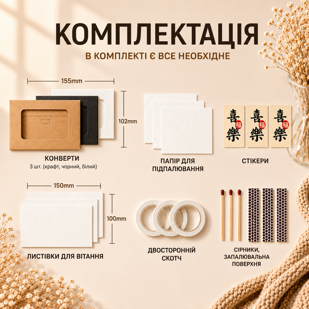 Набор сгорающих открыток 3 шт, открытки с сюрпризом для праздника - Фото 3 Набор сгорающих открыток 3 шт, открытки с сюрпризом для праздника - изображение 3