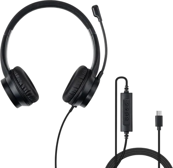 Słuchawki Lindy 20439 USB-C Black (4002888204392) - Zdjęcie 4 Słuchawki Lindy 20439 USB-C Black (4002888204392) - obraz 4