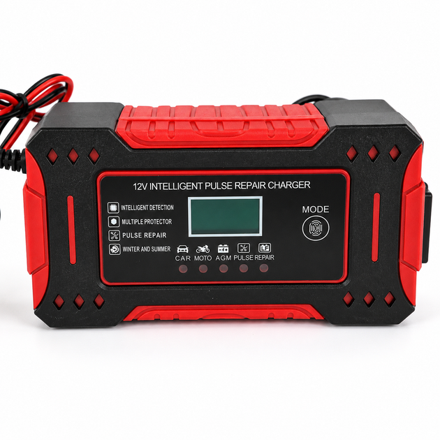 Зарядное устройство 12V для автомобильных аккумуляторов интеллектуальная зарядка для авто и мото - изображение 7