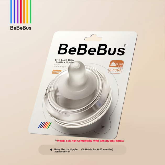 Сменная соска Bebebus Diamond Glow для детской бутылочки, для 6-10 месяцев - изображение 3