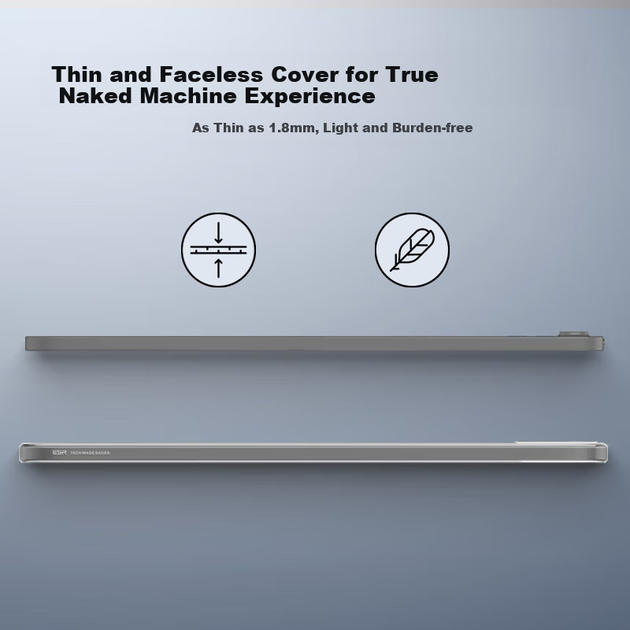 Чехол ESR для iPad Air 11 дюймов 4-8 поколения из TPU прозрачный ударопрочный, белый - Фото 5 Чехол ESR для iPad Air 11 дюймов 4-8 поколения из TPU прозрачный ударопрочный, белый - изображение 5