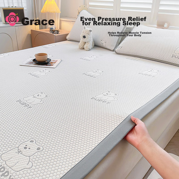 Килимок для охолодження Grace Class A Bean Ice Silk Summer Soft Single Mat сірий 150*200 см [Можна прати] - зображення 5